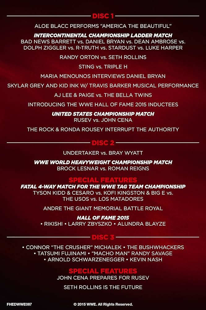 Amazon.com: WWE: Wrestlemania 31 [DVD] : Movies & TV
